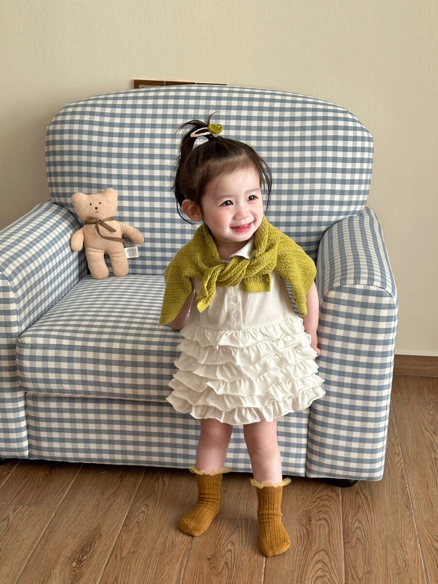 FADOBABY Girls Summer Dress New Baby Princess Doll Collar Cake Dress Children's Sleeveless Dress 13